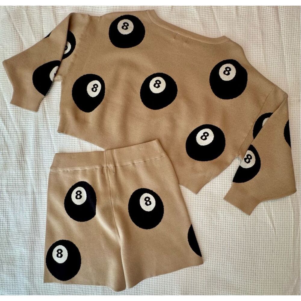 NWT! RARE SET! Dressed in LALA Luck Is On Your Side Eight Ball Knit Set - Picture 10 of 15